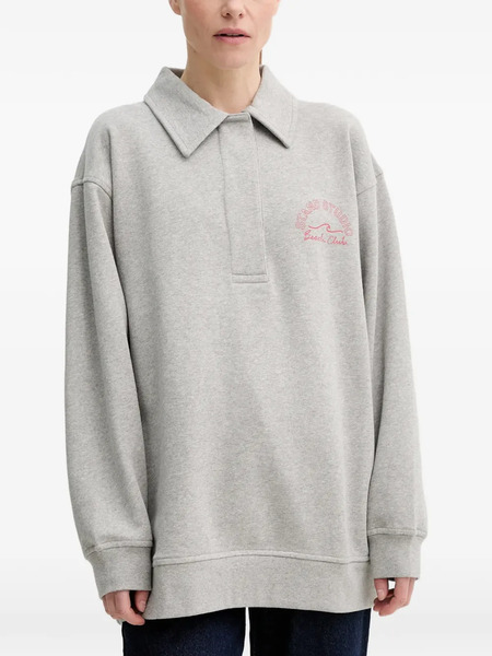  Stand Studio Collar Graphic Sweatshirt - Grey 