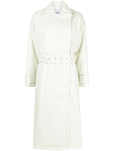  Stand Studio Emily Double-breasted Belted Trench Coat - Green 