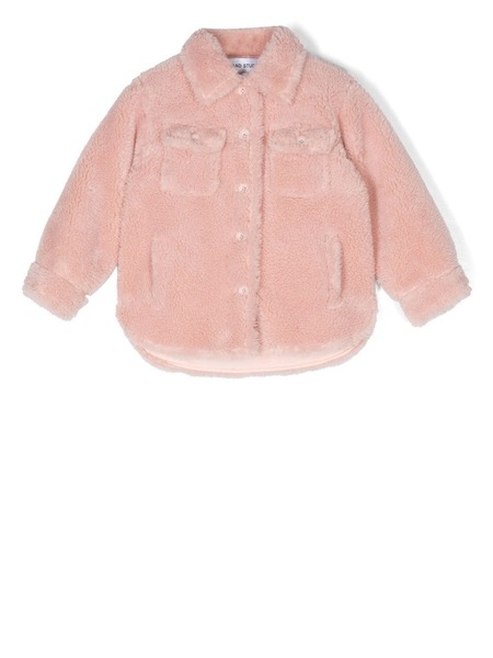  Stand Studio Kids Textured Shirt Jacket - Pink 