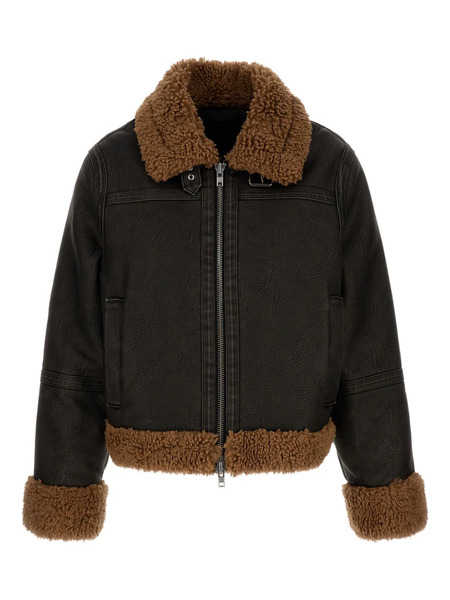  Stand Studio Shearling-trimmed Faux-fur Jacket - Brown 