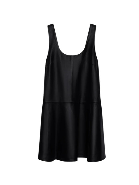  Stand Studio Thalia A-line Leather Mini Dress - Black 