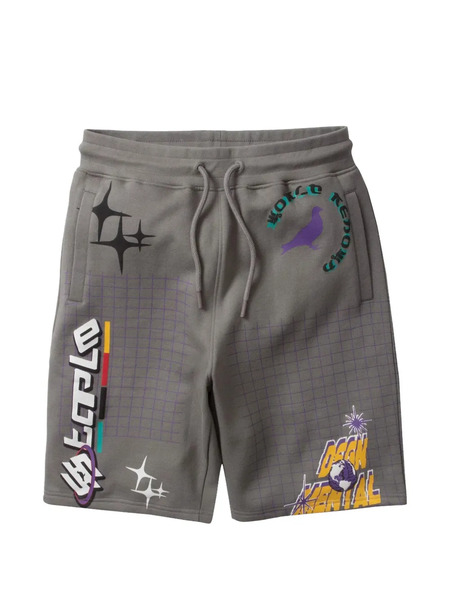  Staple Graphic-print Track Shorts - Grey 