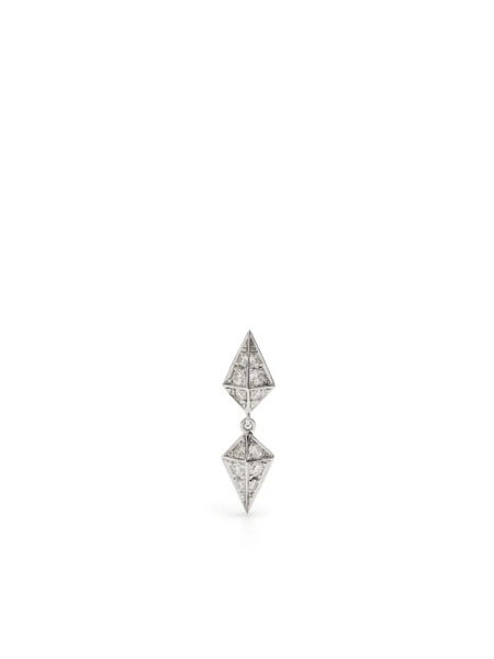  Statement Paris Rockaway Diamond Single Earring - Silver 