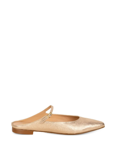  Status Pointed-toe Mules - Gold 