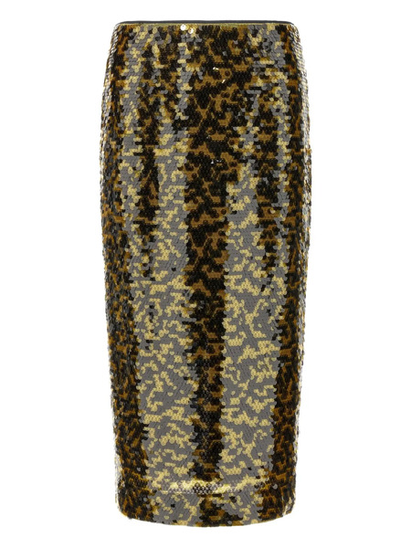  Staud Ciara Sequined Midi Skirt - Brown 