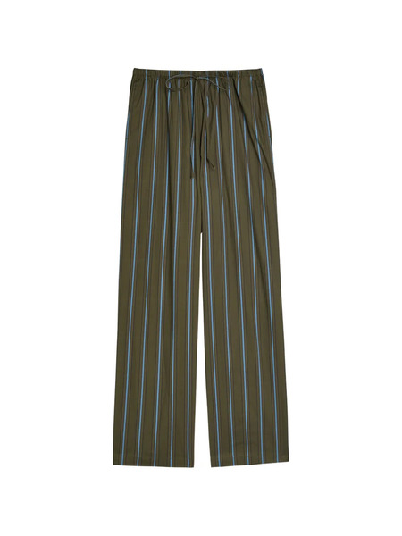  Staud Drawstring Striped Trousers - Green 
