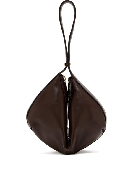  Staud Folded Leather Shoulder Bag - Brown 