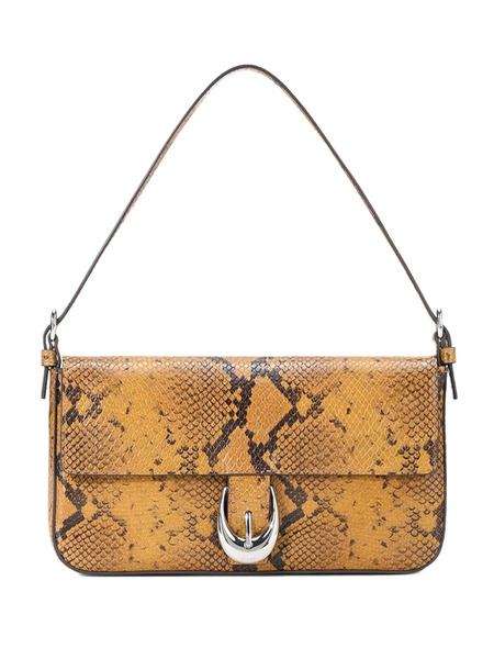  Staud Harlow Snake-print Shoulder Bag - Orange 