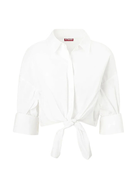  Staud Lisa Crop Top - White 