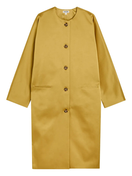 Staud Liz Buttoned Coat - Yellow 