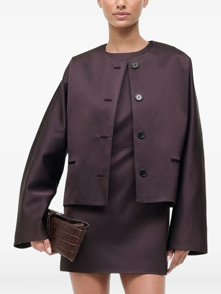  Staud Liz Cropped Jacket - Brown 