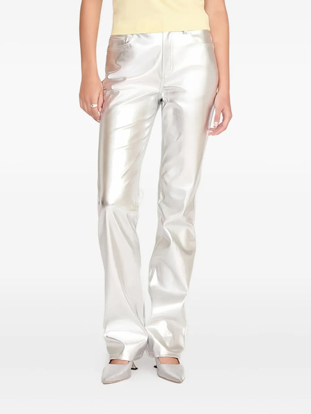 Staud Metallic-effect Trousers - Silver 