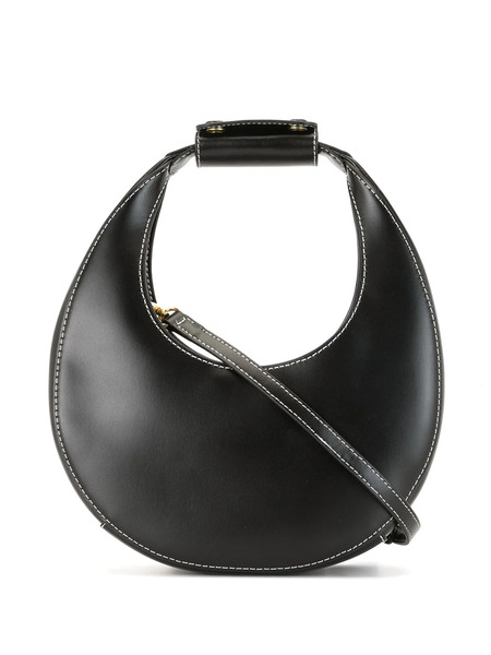  Staud Mini Moon Leather Shoulder Bag - Black 