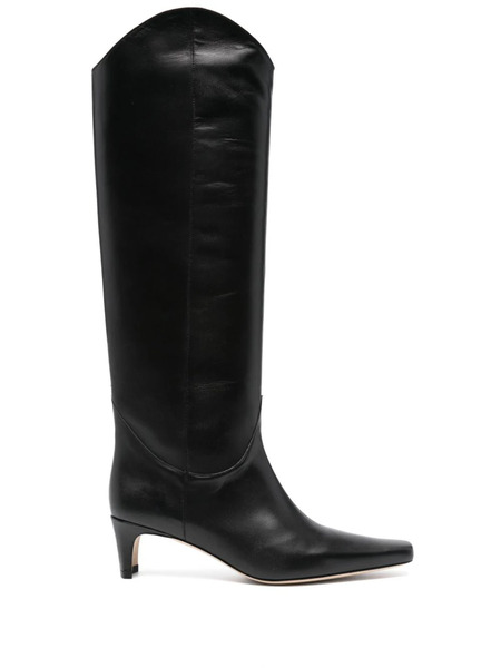  Staud 55mm Western Wally Boots - Black 