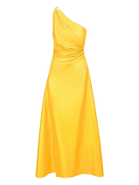 Staud One-shoulder Midi Dress - Yellow 