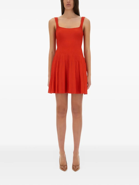  Staud Pleated Mini Dress - Red 