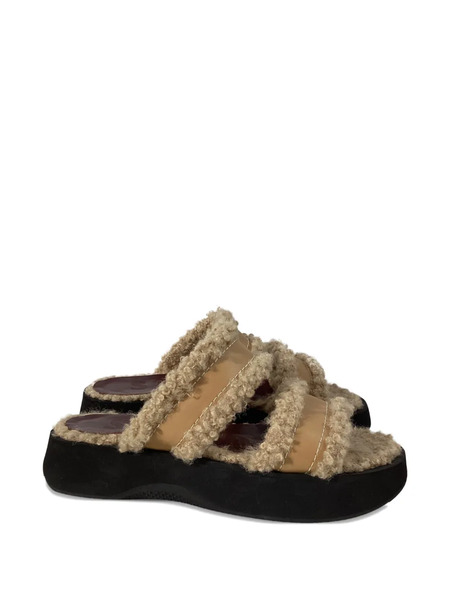  Staud Siesta Leather Sandals - Brown 