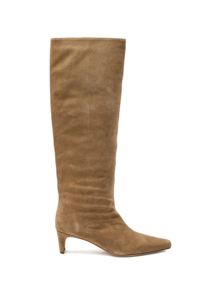  Staud Wally Suede Knee-high Boots - Neutrals 