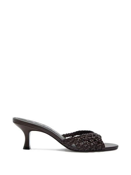  Staud Woven Heeled Sandals - Brown 