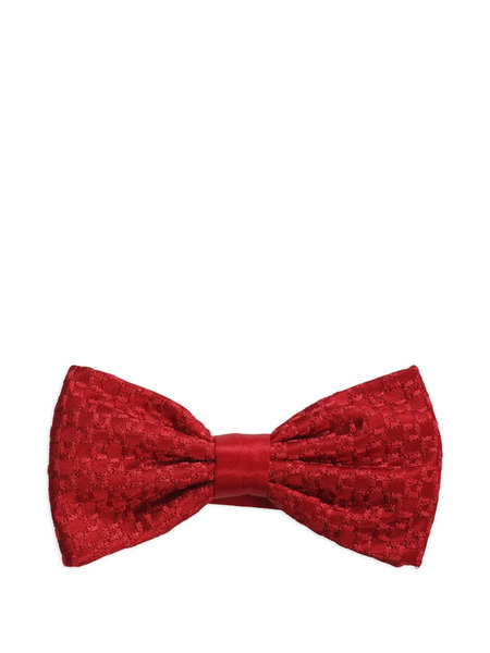  Stefano Ricci Checked-jacquard Bow Tie - Red 