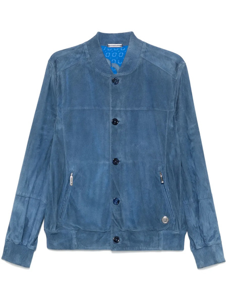  Stefano Ricci Traforat Bomber Jacket - Blue 