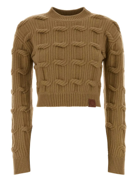  Stella Mccartney Cable-knit Wool Sweater - Brown 