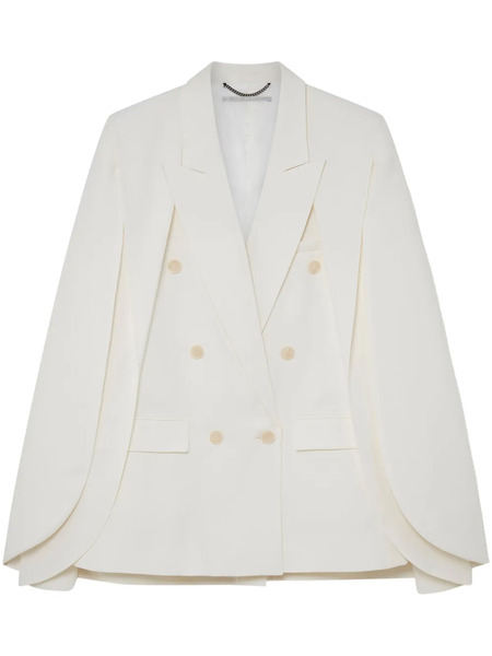  Stella Mccartney Cape-style Wool-blend Blazer - White 