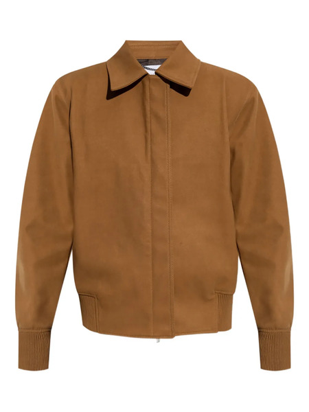  Stella Mccartney Collared Ribbed-trim Jacket - Brown 