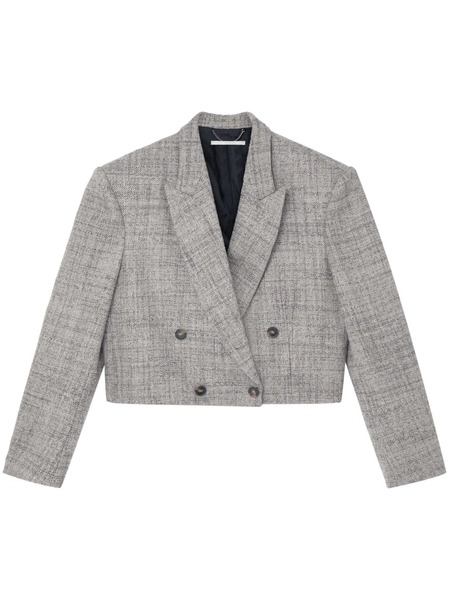  Stella Mccartney Cropped Double-breasted Blazer - Grey 
