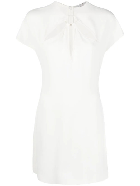  Stella Mccartney Cut-out Short-sleeve Minidress - Neutrals 