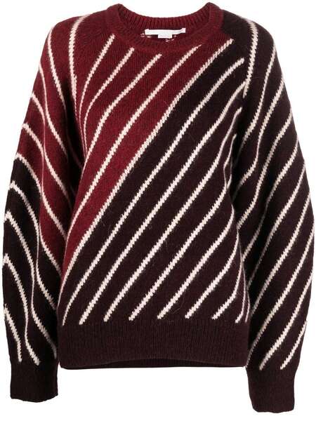  Stella Mccartney Diagonal-stripe Jumper - Red 