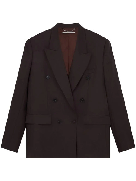  Stella Mccartney Double-breasted Wool Blazer - Brown 