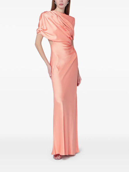  Stella Mccartney Draped Cape Gown - Orange 