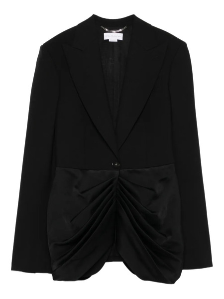  Stella Mccartney Draped-front Blazer - Black 
