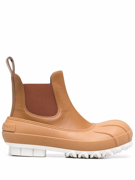  Stella Mccartney Elasticated-panel Ankle Boots - Brown 