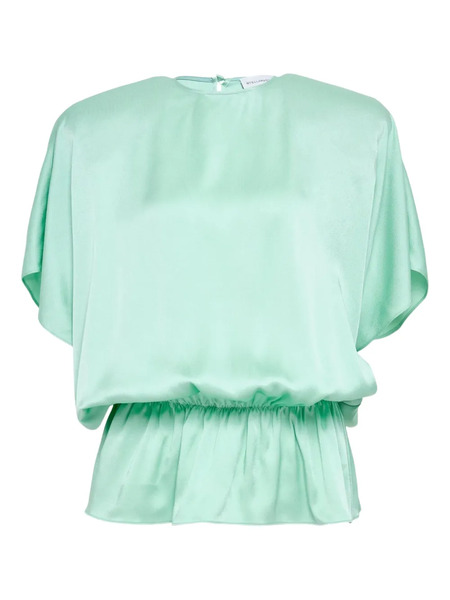  Stella Mccartney Elasticated Satin Blouse - Green 