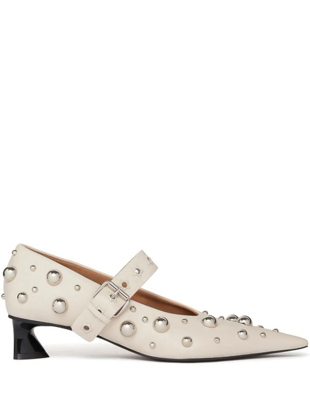  Stella Mccartney Elsa Stud-embellished Pumps - Neutrals 