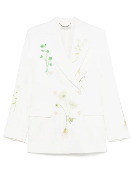  Stella Mccartney Floral-embroidered Blazer - Neutrals 