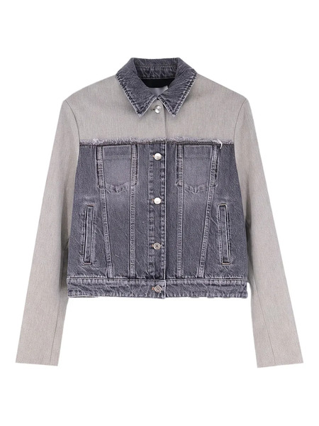  Stella Mccartney Frayed Panelled Jacket - Grey 