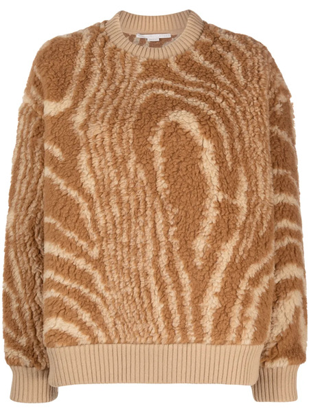  Stella Mccartney Graphic-pattern Crew-neck Jumper - Brown 