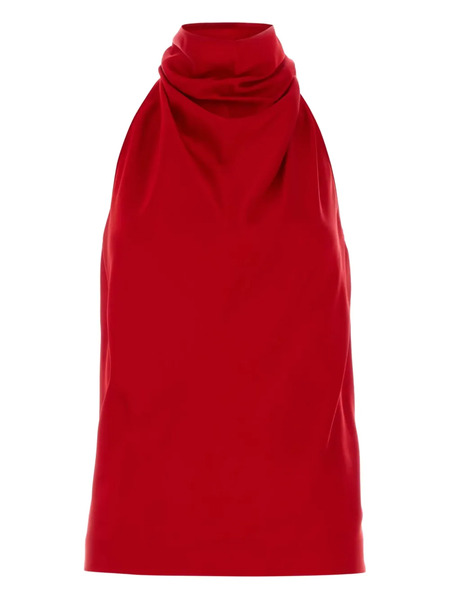  Stella Mccartney Halterneck Satin Top - Red 
