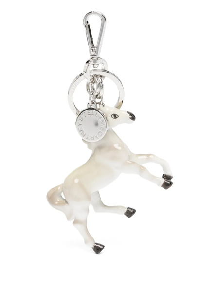  Stella Mccartney Horse Pendant Keyring - Neutrals 