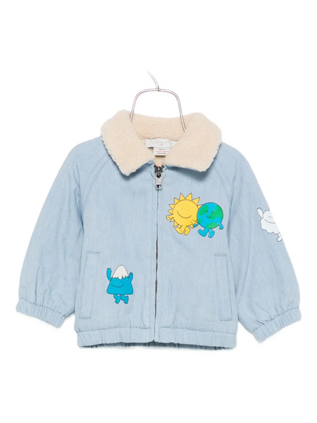  Stella Mccartney Kids Cartoon-patch Denim Jacket - Blue 