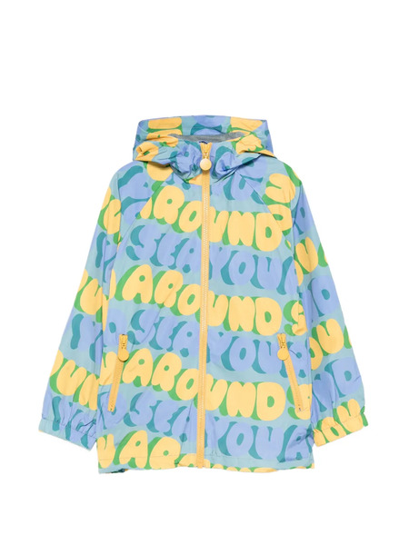  Stella Mccartney Kids Hooded Graphic Jacket - Blue 