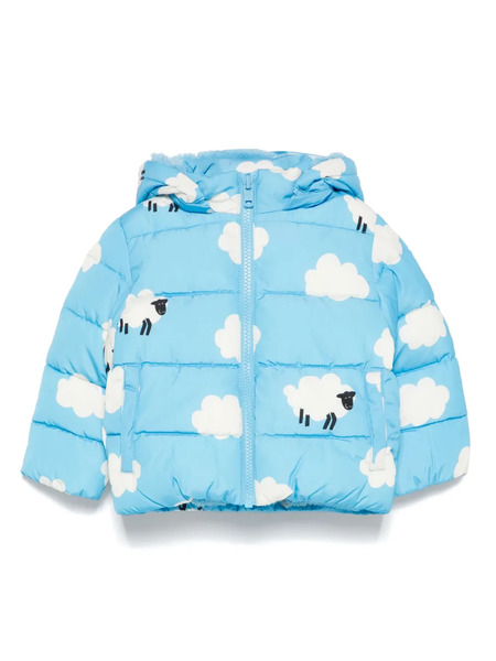  Stella Mccartney Kids Sheep-pattern Puffer Jacket - Blue 