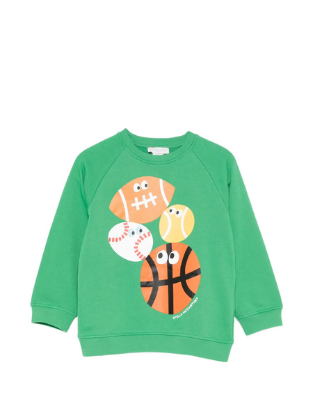  Stella Mccartney Kids Sports-graphic Sweatshirt - Green 