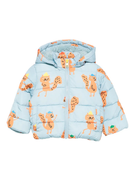  Stella Mccartney Kids Squirrel-print Puffer Jacket - Blue 