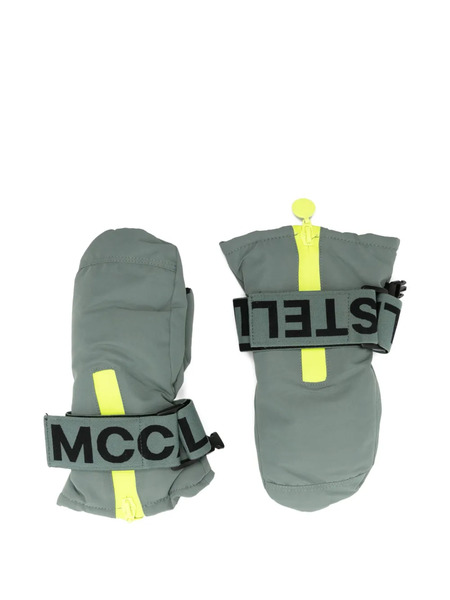  Stella Mccartney Kids Strap-fastening Mittens - Green 