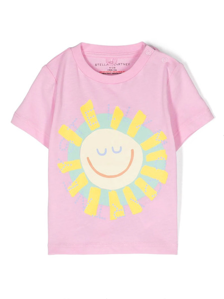  Stella Mccartney Kids Sun-print Cotton T-shirt - Pink 