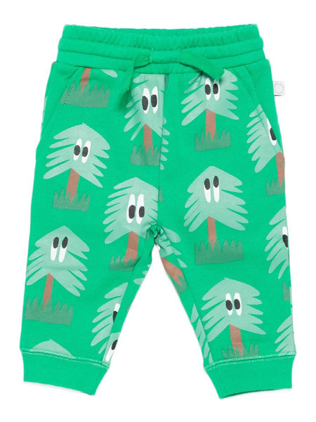  Stella Mccartney Kids Tree-print Drawstring Trousers - Green 